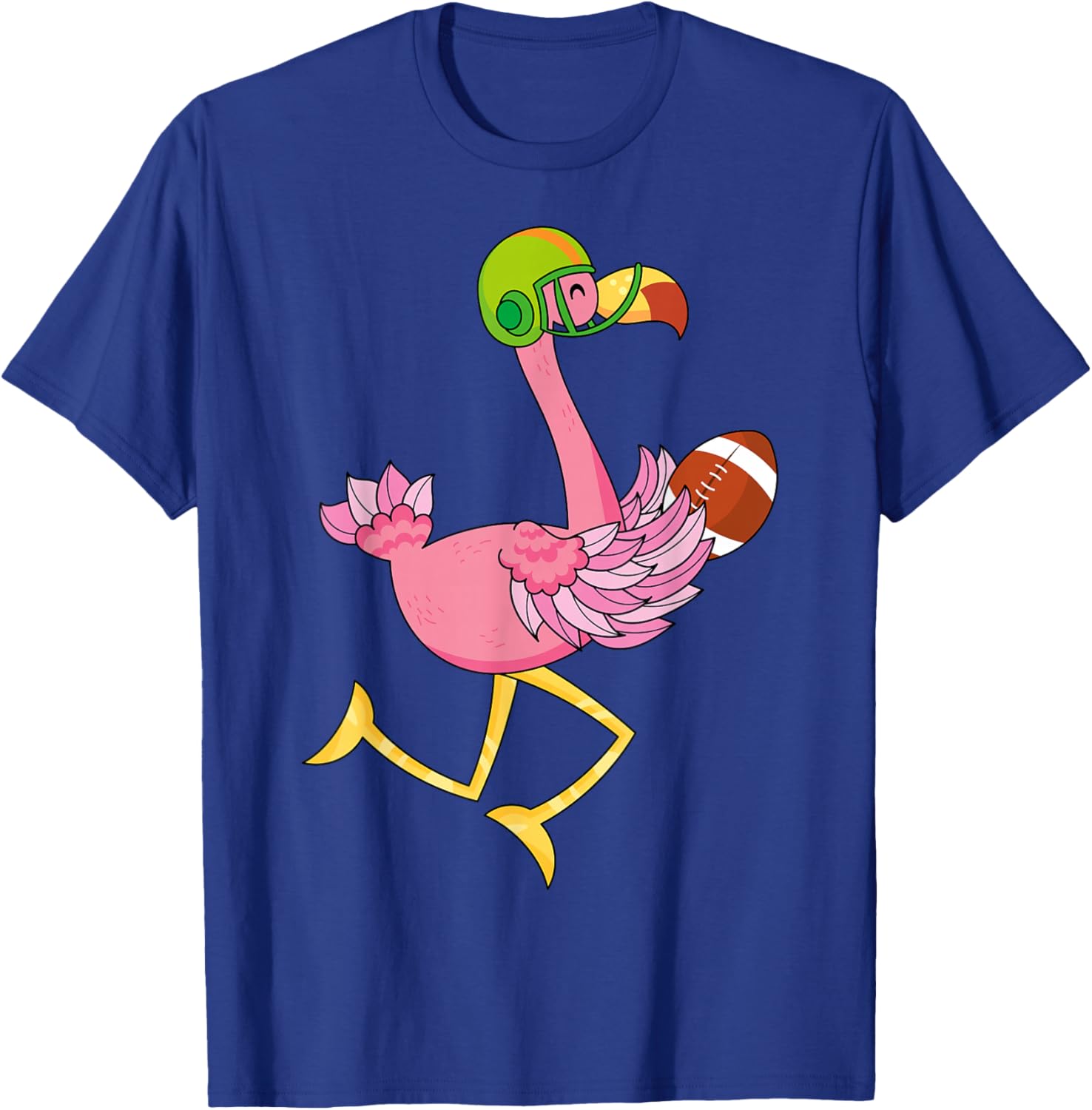 Flamingo Football Flamingo Playing Football T-Shirt - T-Shirt | Royal