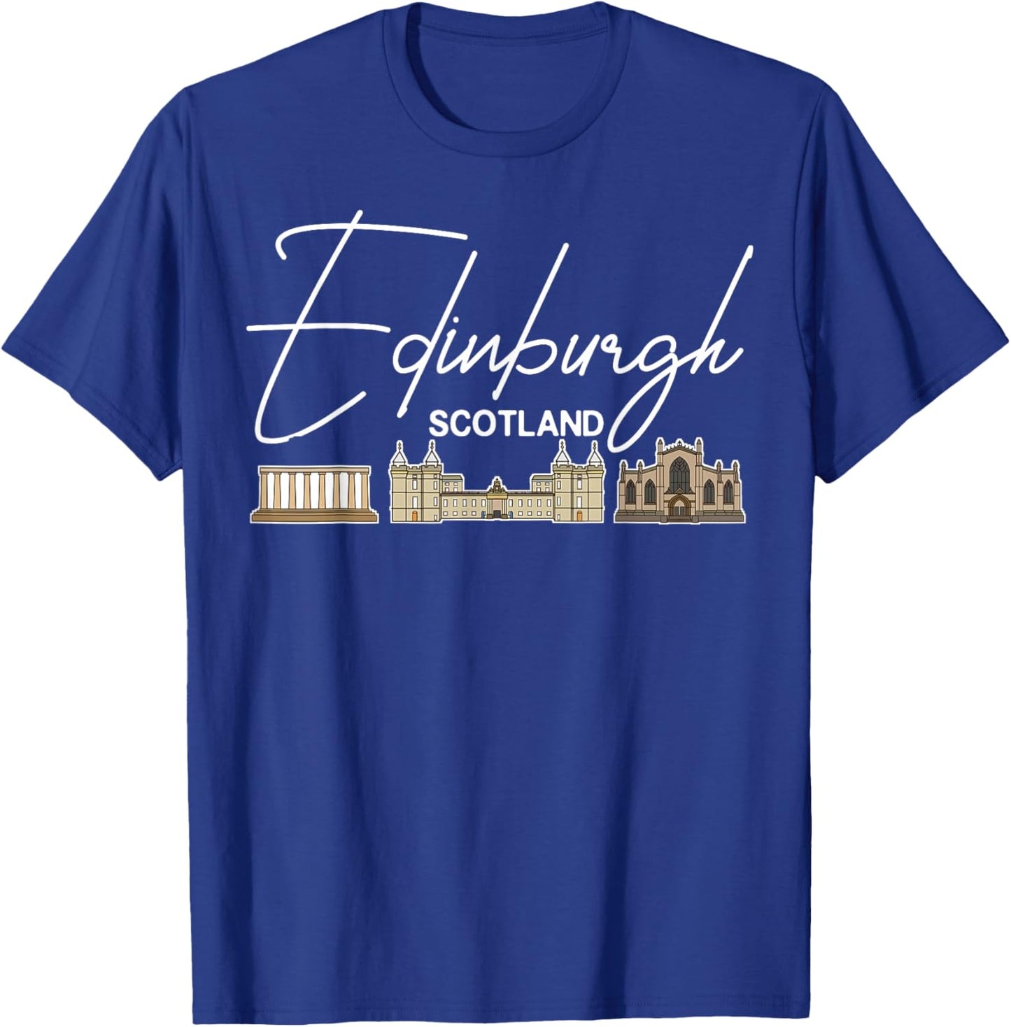 Edinburgh Scotland City Skyline Map Travel T-Shirt - T-Shirt | Royal