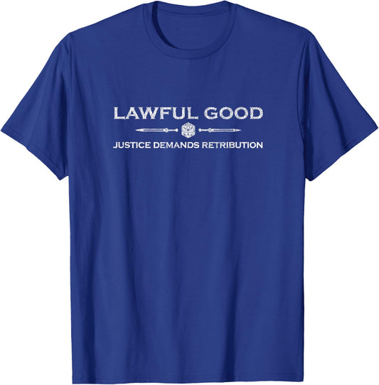 D20 Role Playing Game - Lawful Good T-Shirt - T-Shirt | Royal
