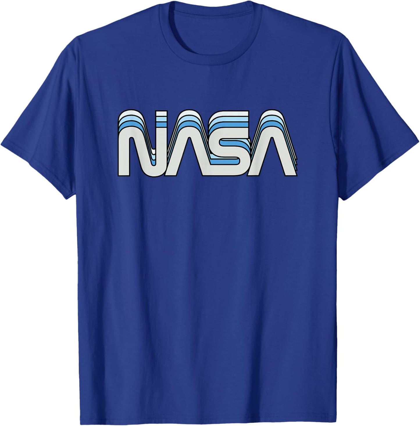 80s 90s Vintage Retro NASA Worm Logo Vintage NASA Gift T-Shirt - T-Shirt | Royal