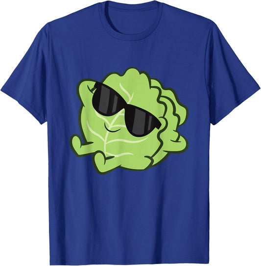 Cute Cabbage Fruit Relaxing Lazy Cabbage T-Shirt - T-Shirt | Royal