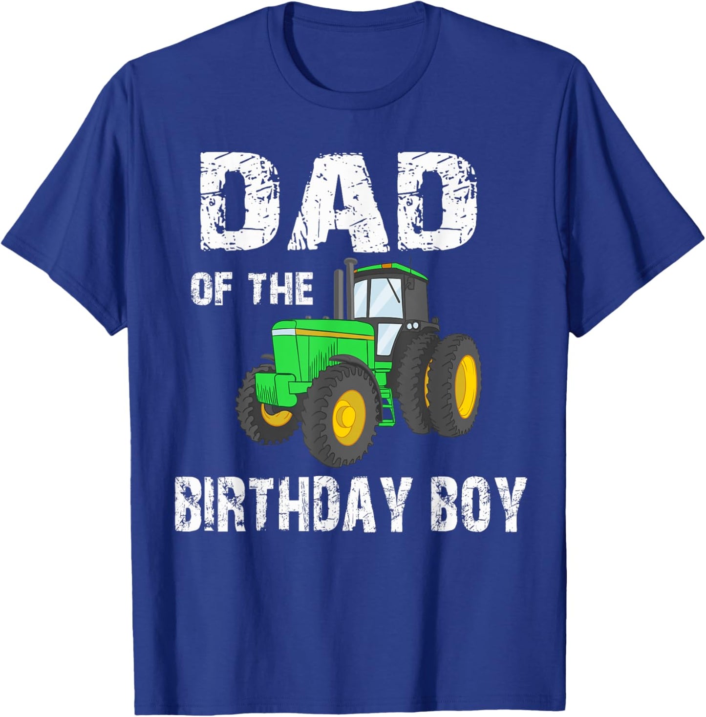 Dad of the Birthday Boy Vintage Farm Tractor Party family T-Shirt - T-Shirt | Royal