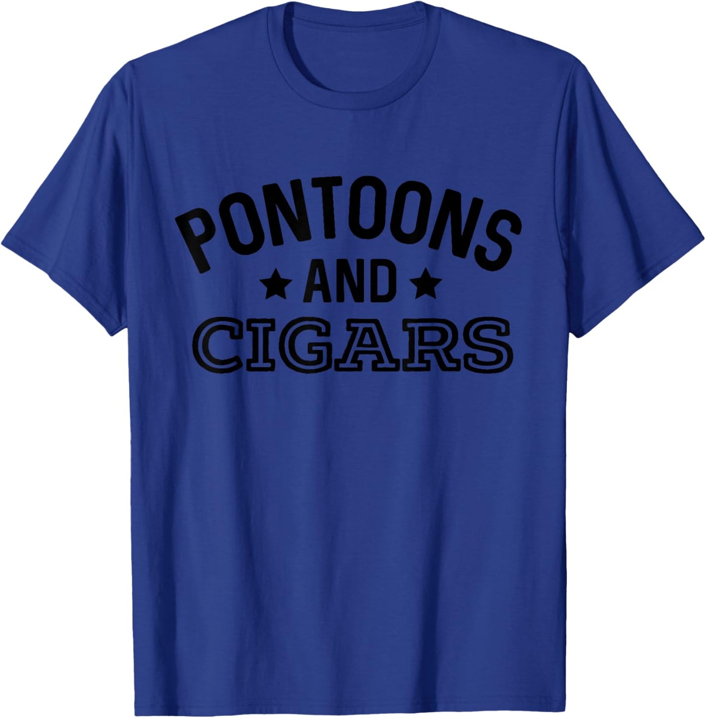 Pontoons & Cigars Funny Smoking Cigars Party Supplies T-Shirt - T-Shirt | Royal