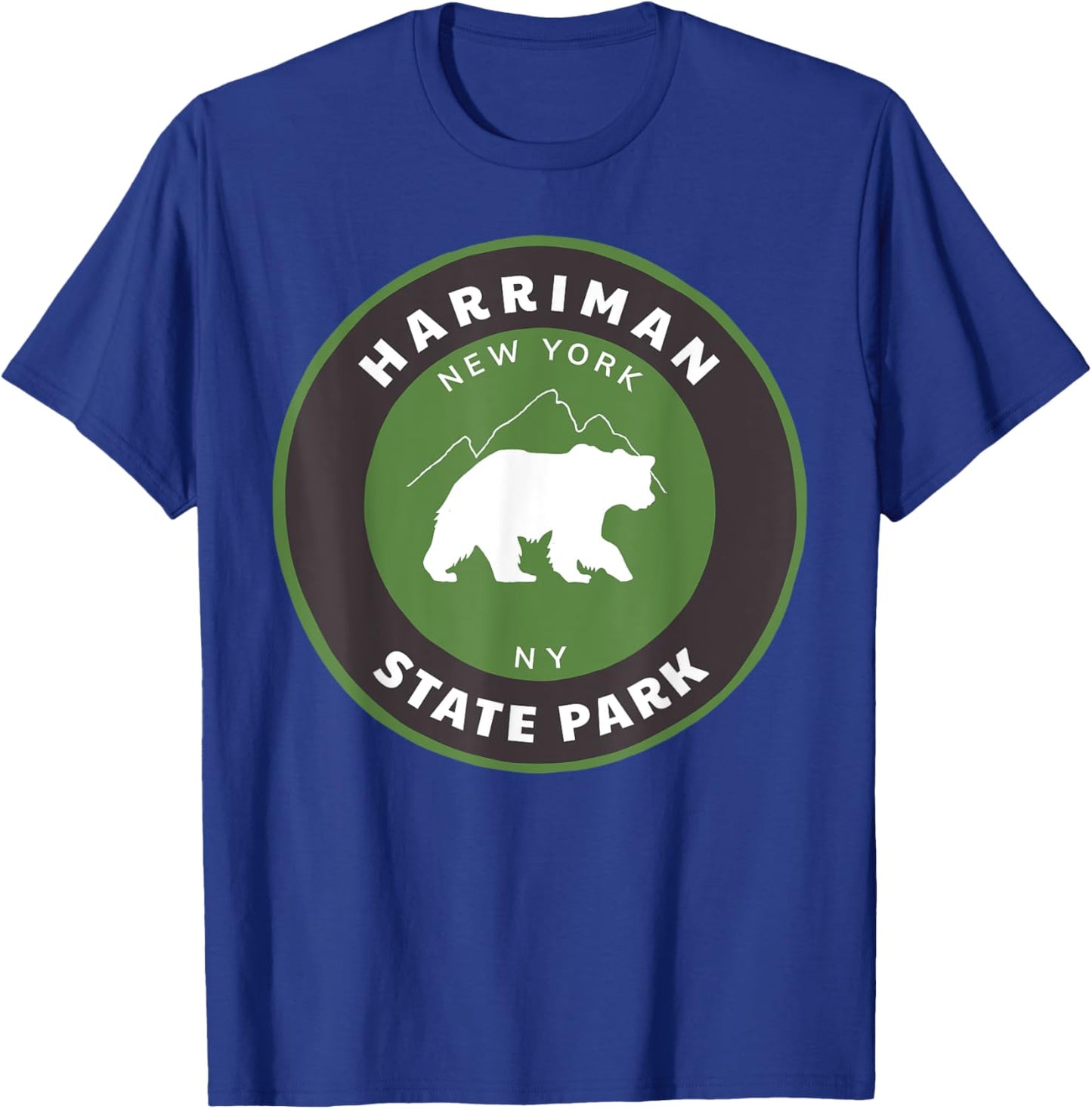 Harriman State Park New York Forest NY Hiking Bear T-Shirt - T-Shirt | Royal