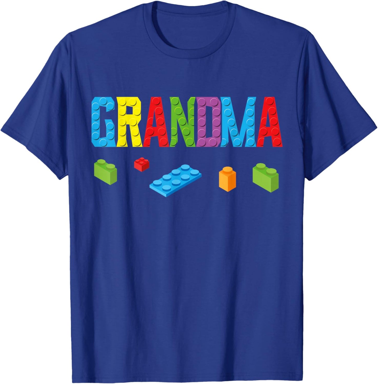 Grandma Master Builder Building Bricks Blocks Family Set T-Shirt - T-Shirt | Royal