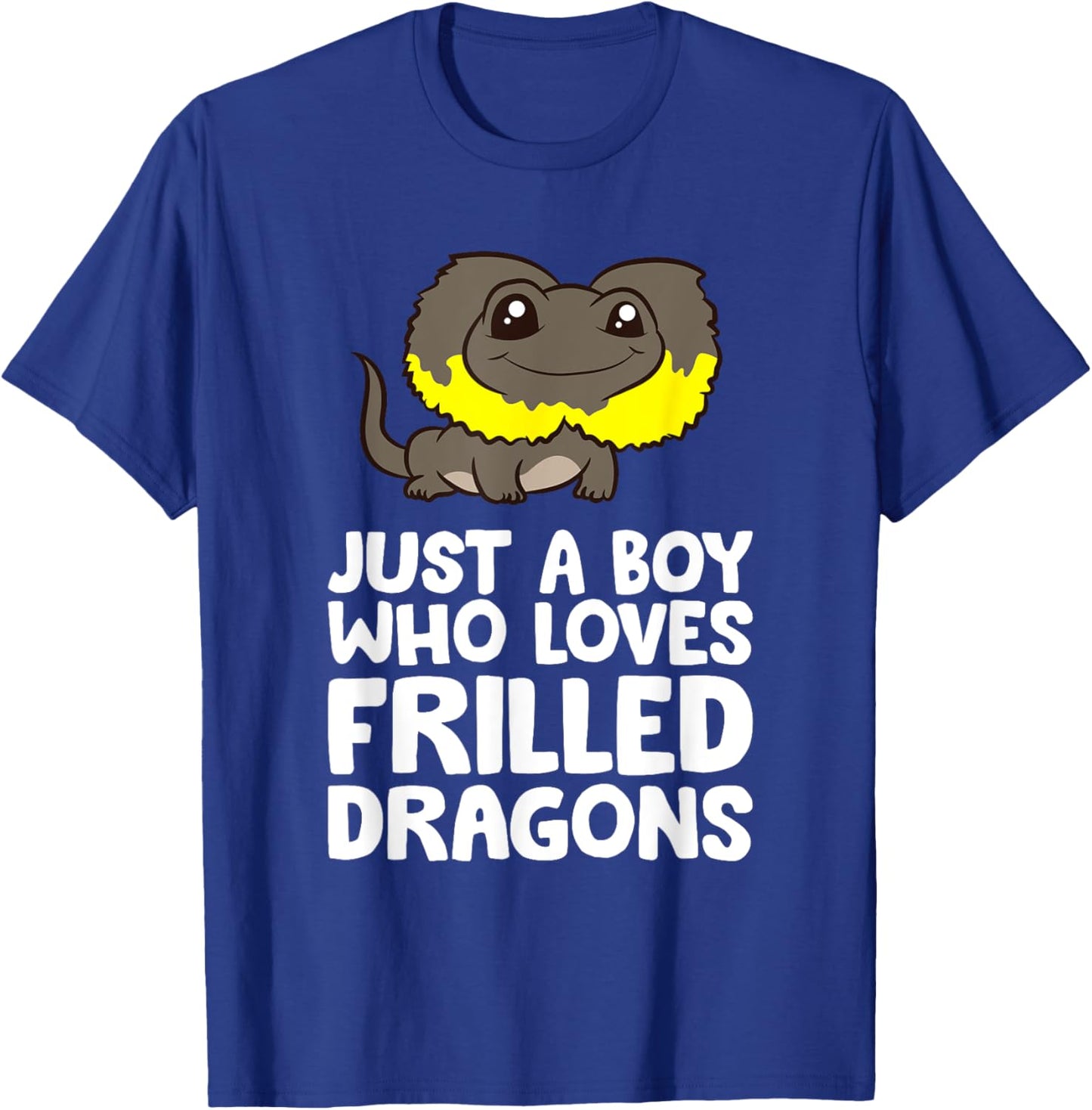 Just a Boy Who Loves Frilled Dragons Frilled Lizard T-Shirt - T-Shirt | Royal