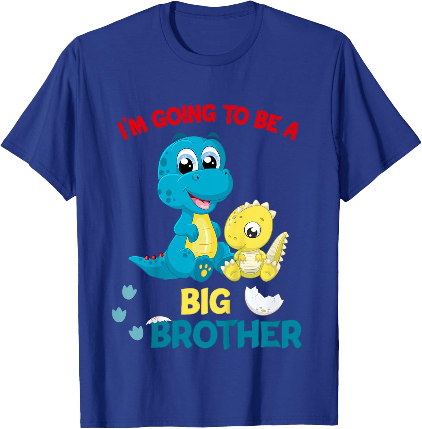 Kids I'm Going to be a Big Brother 2025 Announcing Pregnancy T-Shirt - T-Shirt | Royal