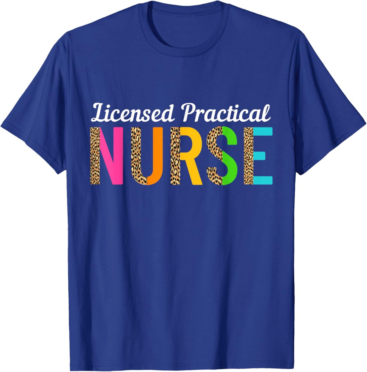 LPN Licensed Practical Nurse Graduation Leopard Print Women T-Shirt - T-Shirt | Royal