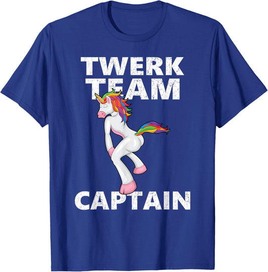 Twerk Team Captain Shirt, Funny Unicorn T-Shirt - T-Shirt | Royal