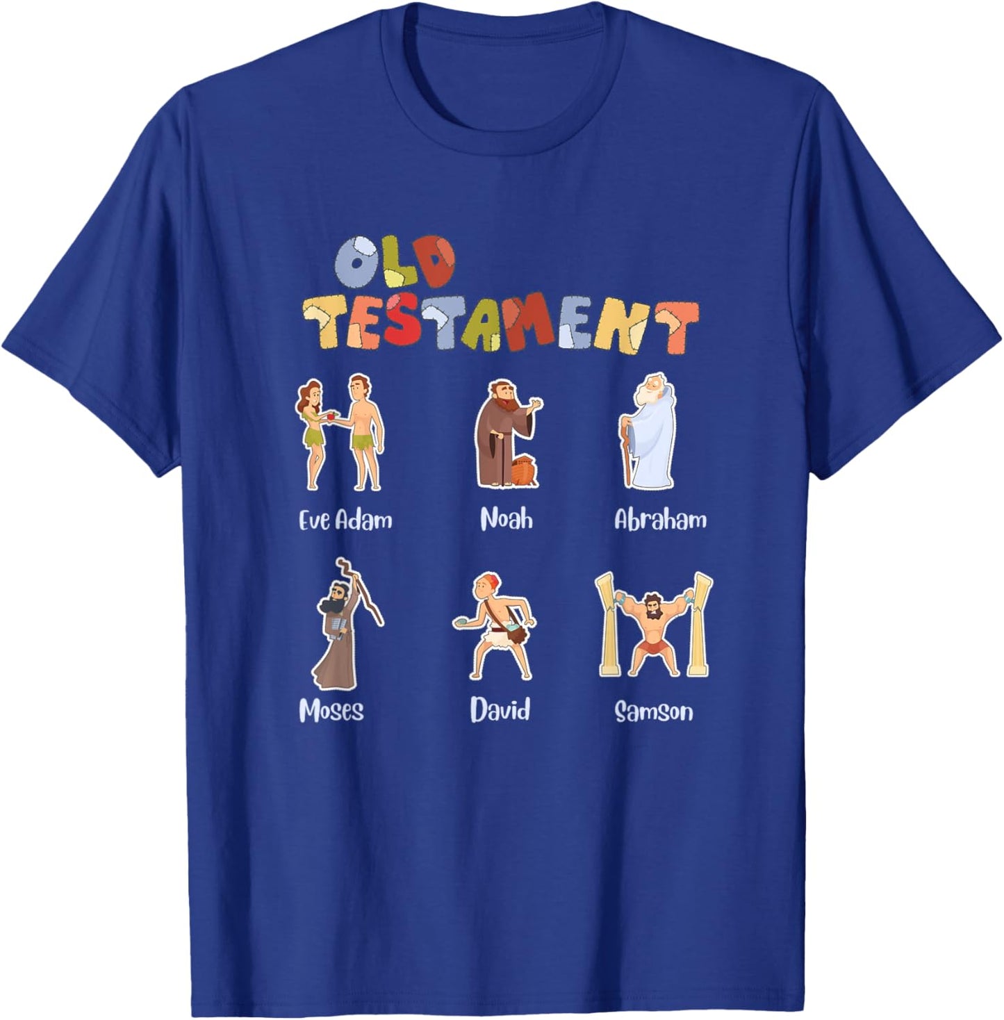 Christian Old Testament Verse Shirt Bible Characters T-Shirt - T-Shirt | Royal