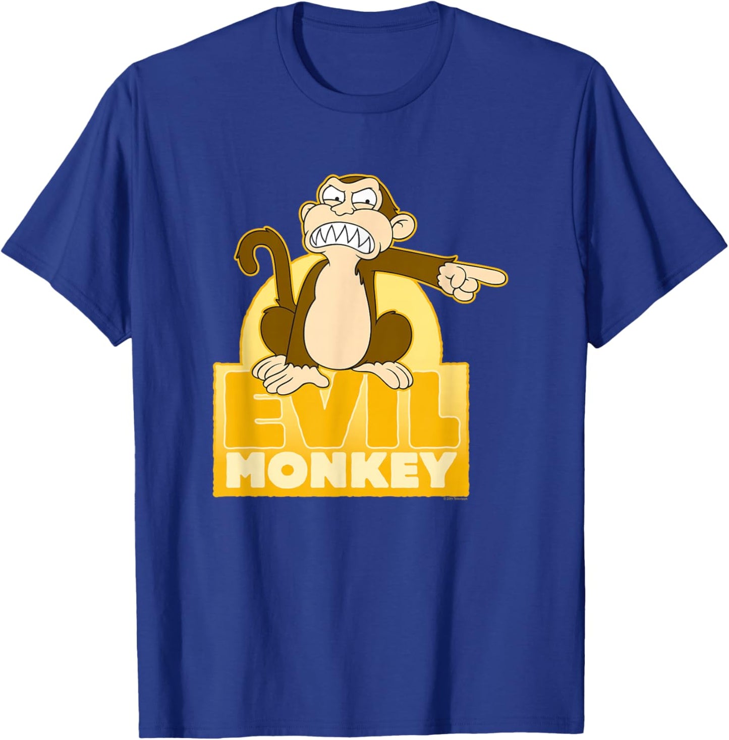 Family Guy Evil Monkey Pointing Cartoon T-Shirt - T-Shirt | Royal