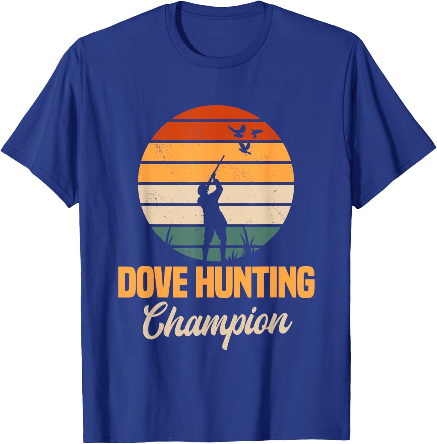 Dove Hunting Retro Vintage Bird Pigeon Hunter Huntress T-Shirt - T-Shirt | Royal