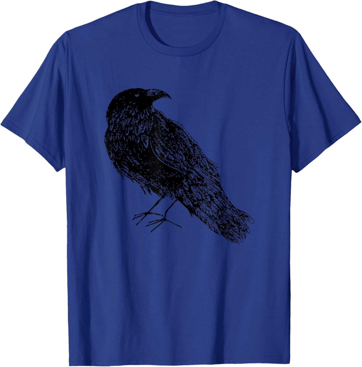 Blackbird, crow, raven, Edgar Allan Poe , Raven, crow, Edgar Allan Poe gothic Literature , Grey, Small, Short Sleeve, Classic Fit, Cotton, -Adults, Kids, Literature Lovers, Gothic Fans T-Shirt - T-Shirt | Royal