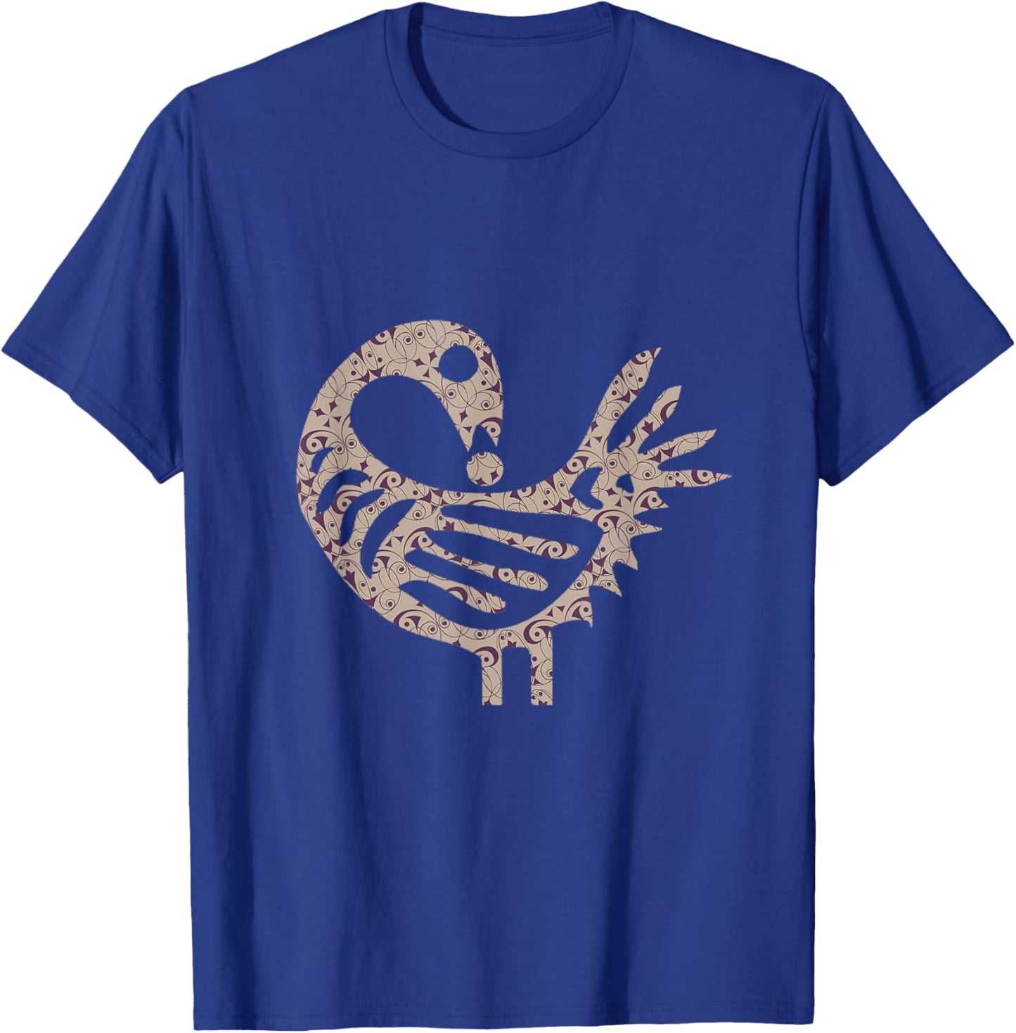 Sankofa Bird Simple Purple Afrocentric Adinkra Symbol T-Shirt - T-Shirt | Royal