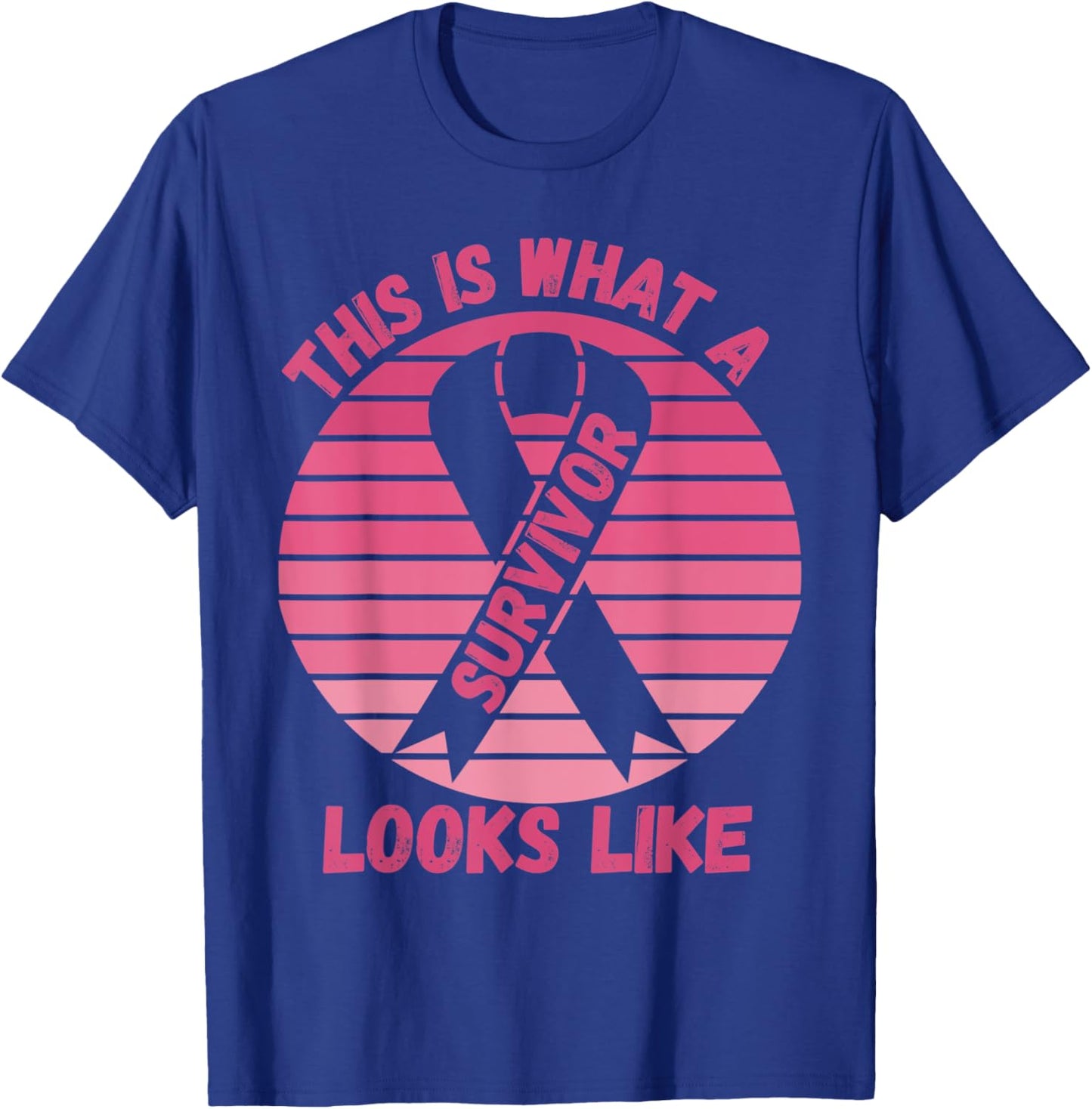 This is what a breast cancer survivor looks like T-Shirt - T-Shirt | Royal