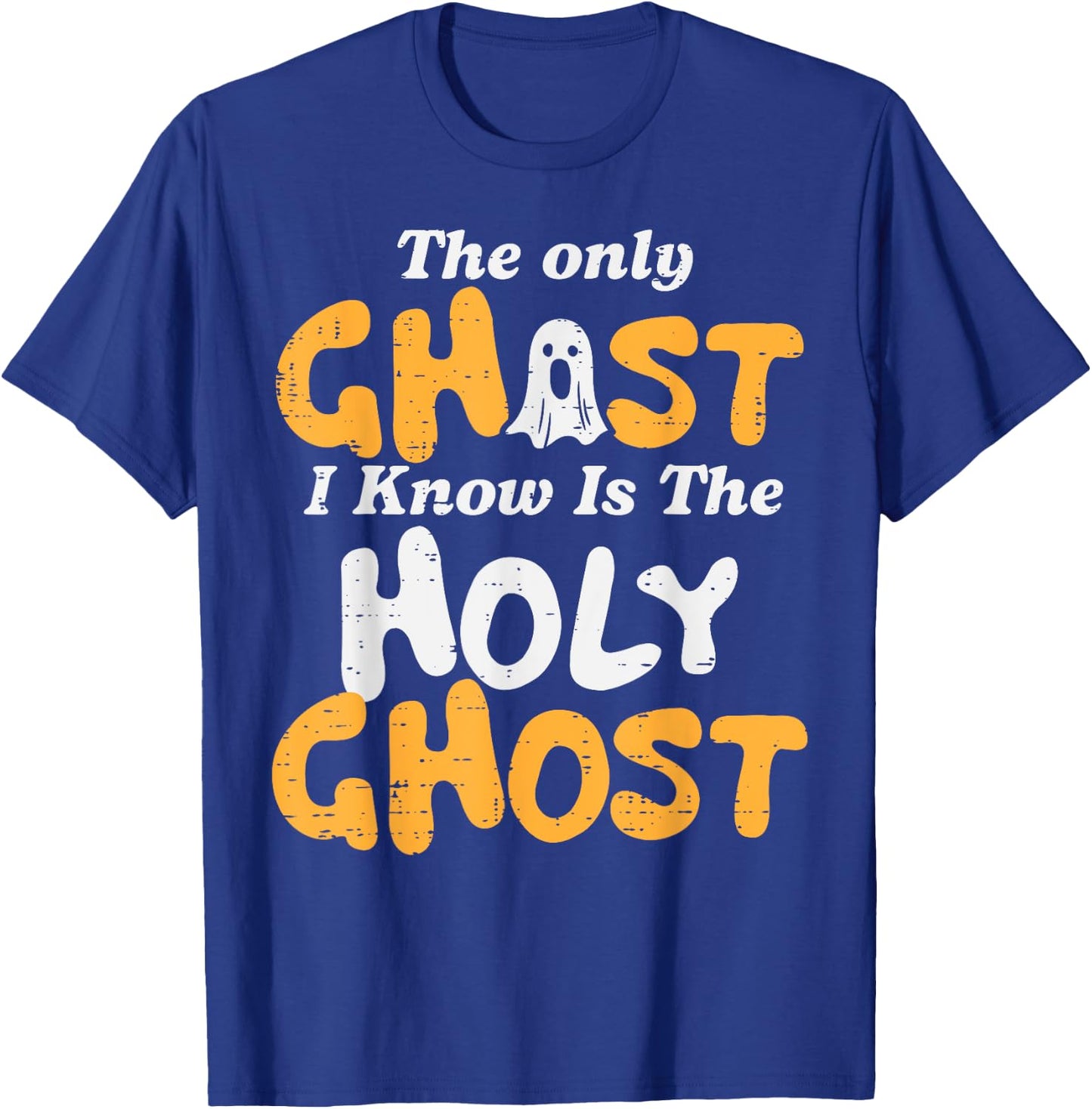 Halloween Ghost I Know Holy Christian Costume Men Women Kids T-Shirt - T-Shirt | Royal
