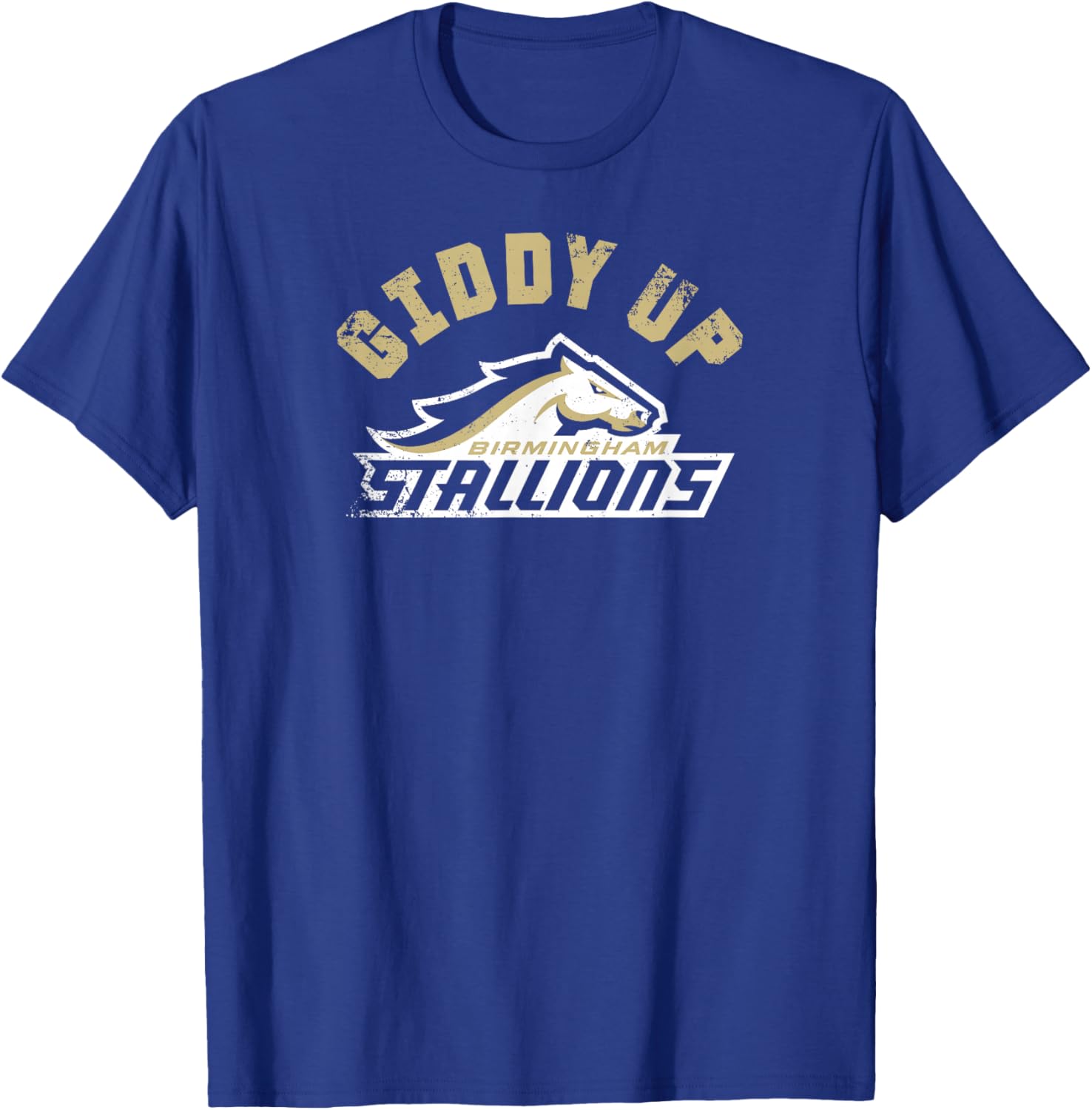 Birmingham Stallions: Giddy Up T-Shirt - T-Shirt | Royal