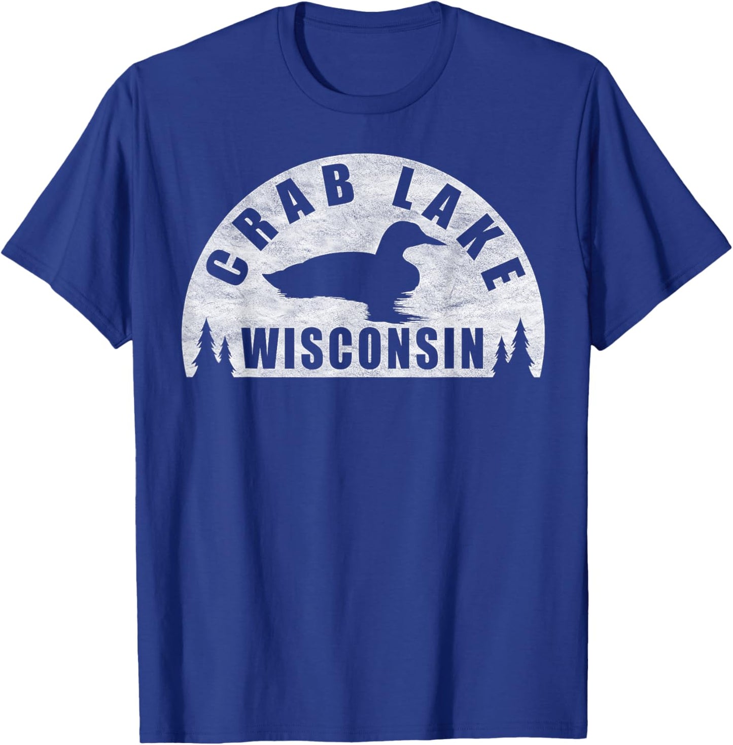 Crab Lake Northern Wisconsin Loon T-Shirt - T-Shirt | Royal
