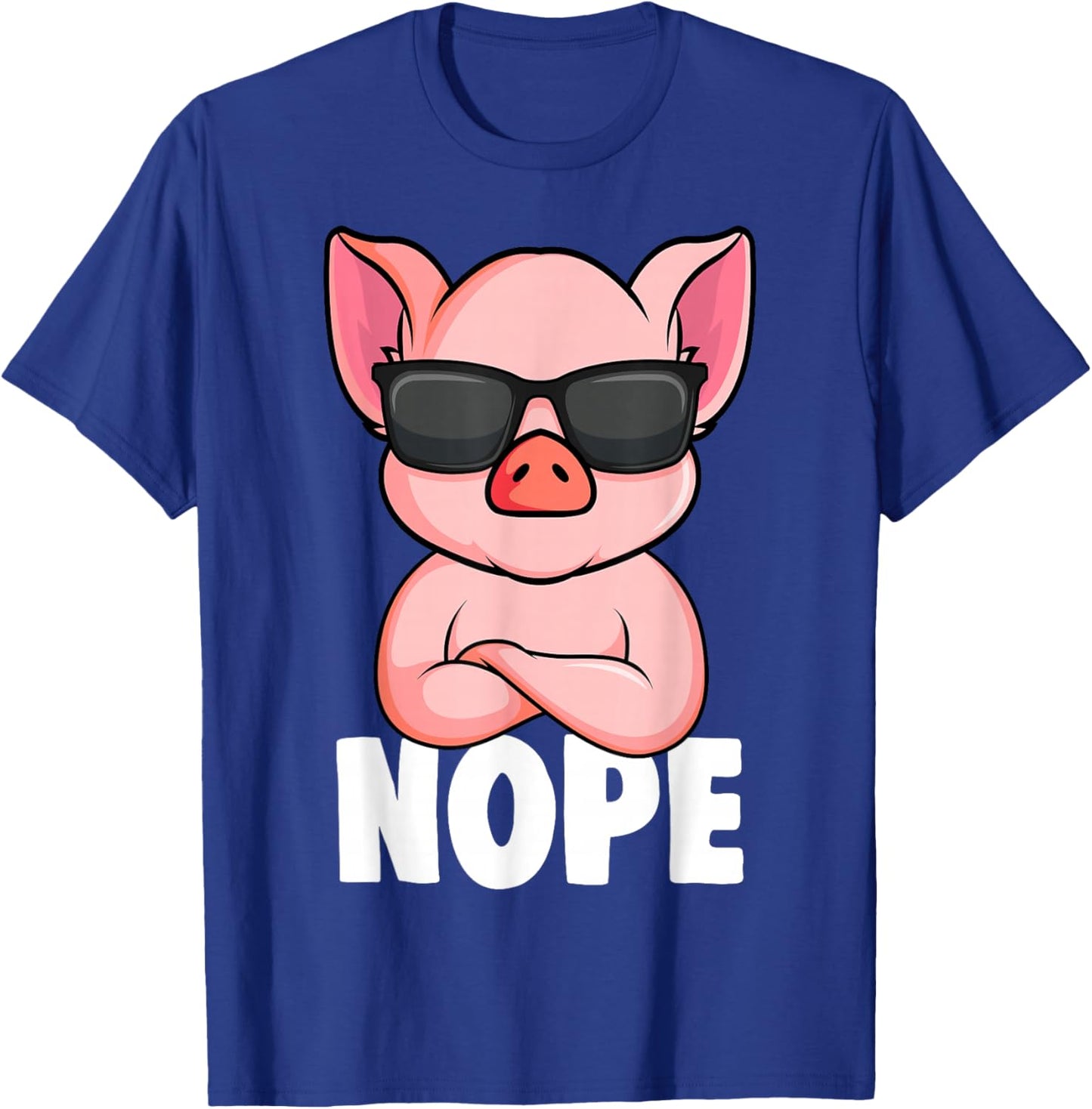Pigs Nope Pig Children Girls Pig T-Shirt - T-Shirt | Royal