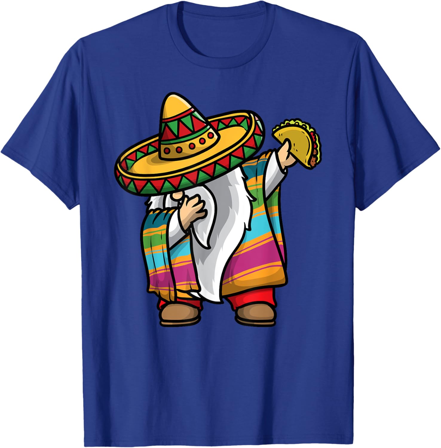 Cinco De Mayo Gnomes Taco Mexican Gnome Poncho Kids Women T-Shirt - T-Shirt | Royal