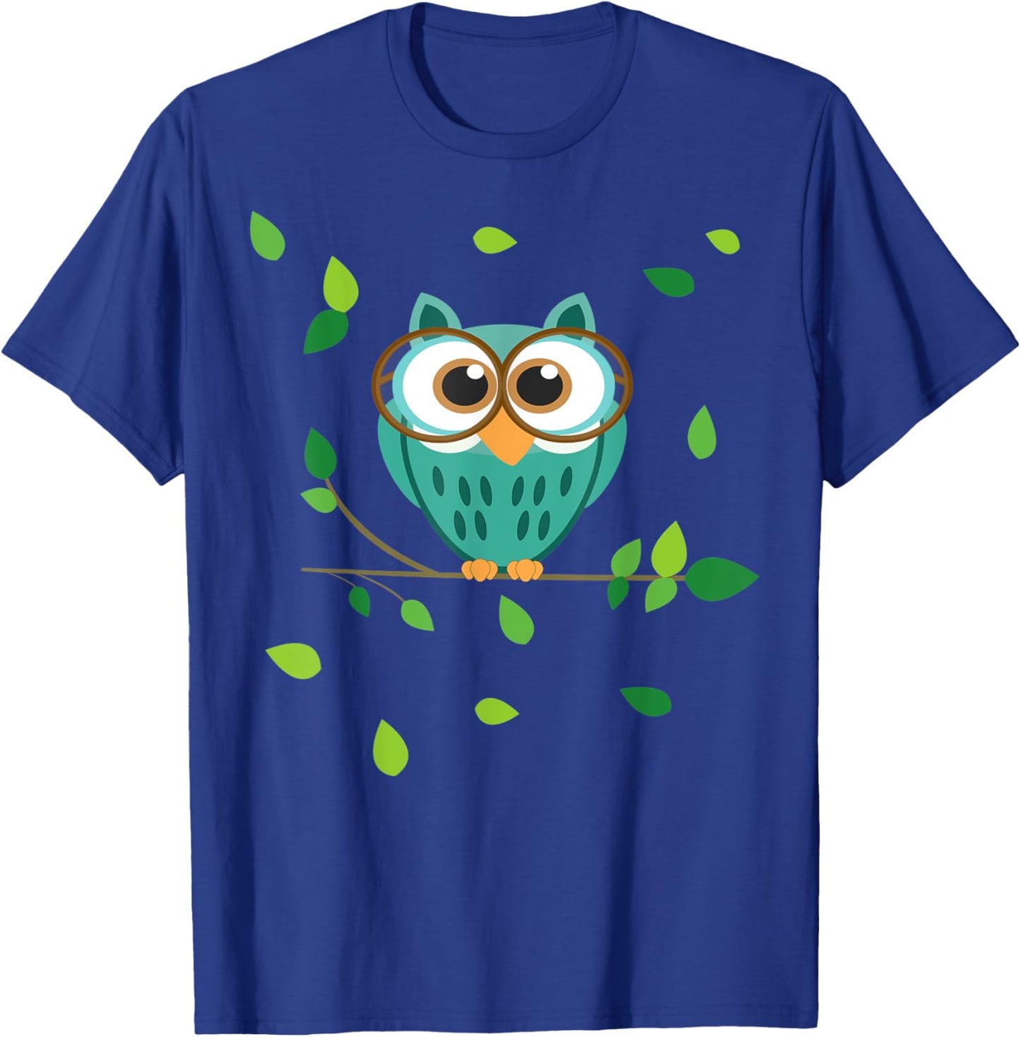 Cute little Owl in the Forest Owls Baby on a Branch T-Shirt - T-Shirt | Royal