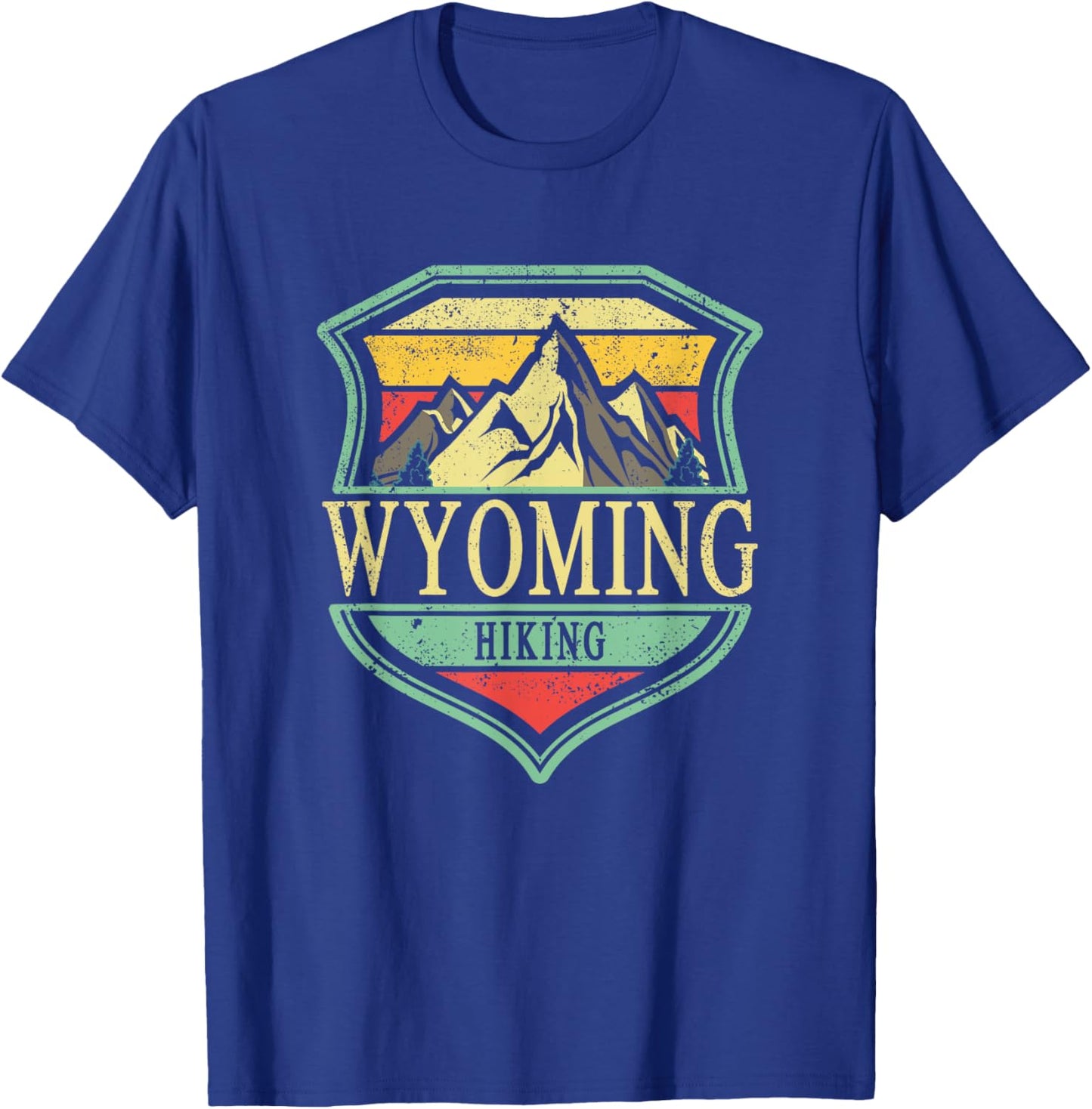 American State Wyoming - Mountain Hiking T-Shirt - T-Shirt | Royal
