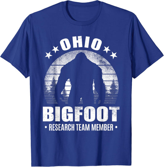 Ohio Bigfoot Research Team Member Sasquatch Sunset T-Shirt - T-Shirt | Royal
