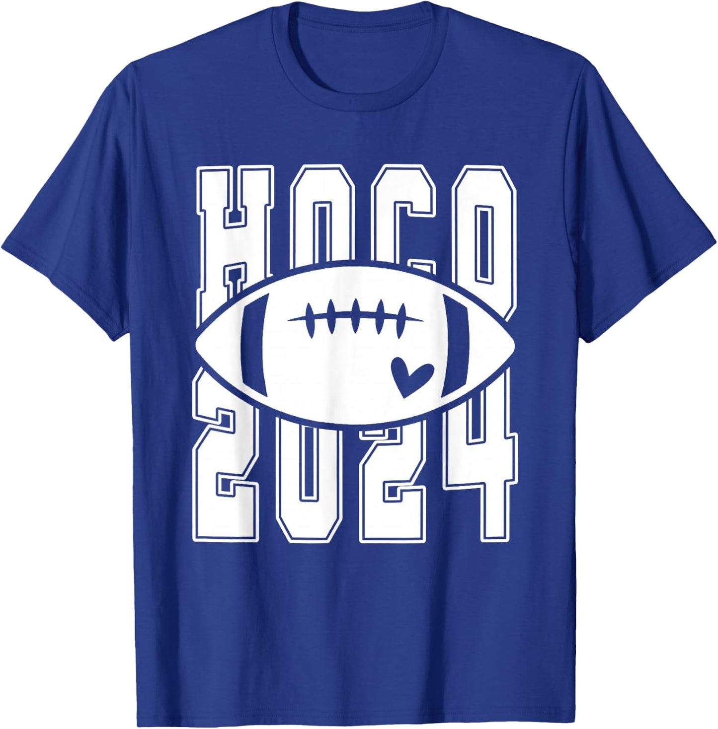 Hoco 2024 Homecoming Funny Football Game Day School Reunion T-Shirt - T-Shirt | Royal