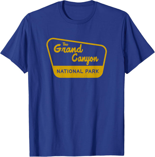 Grand Canyon National Park Vintage Inspired Sign Graphic T-Shirt - T-Shirt | Royal