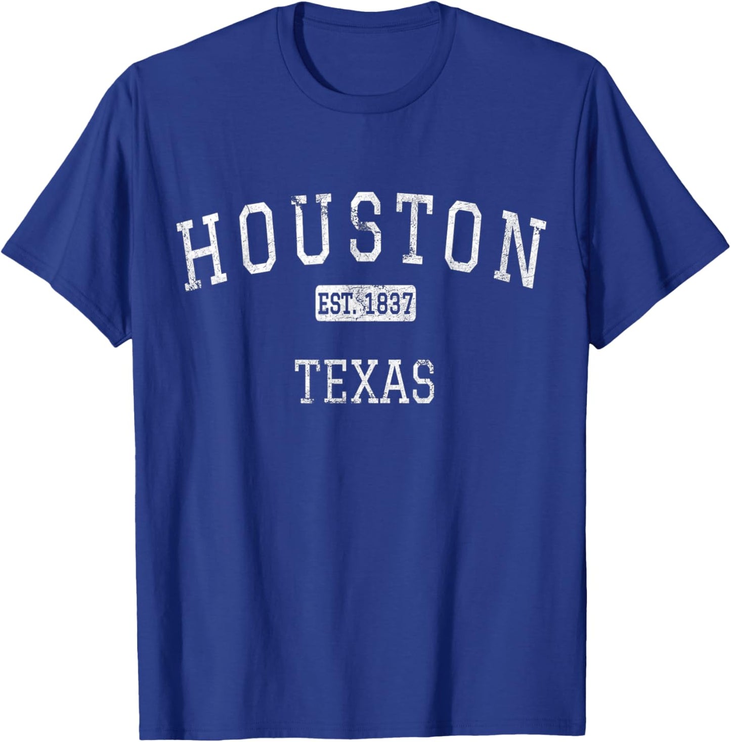 Houston Texas TX Vintage T-Shirt - T-Shirt | Royal