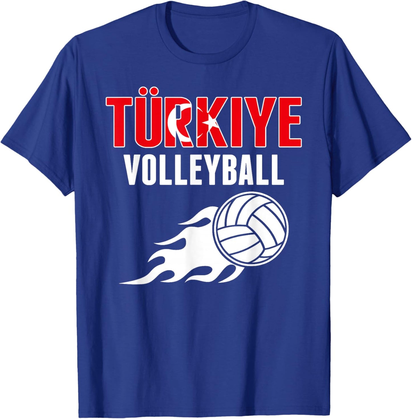 Proud Türkiye Volleyball Fan Jersey Pride Turkey Flag Sport T-Shirt - T-Shirt | Royal