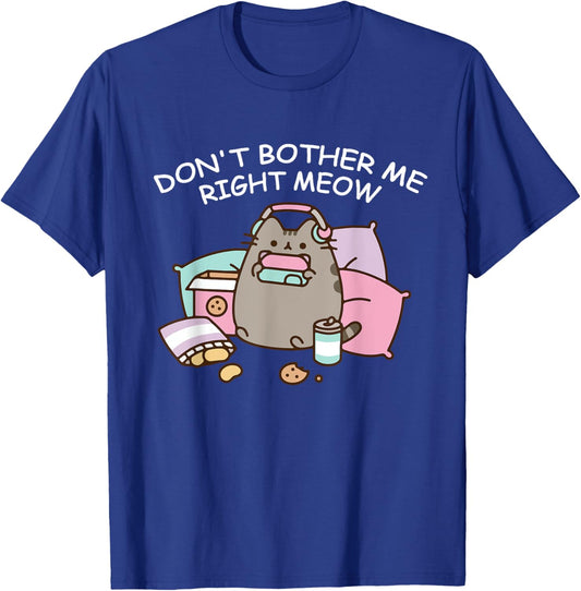 Don't Bother Me Right Meow, Funny Video Gamer and Cat Lover Women Girls Kids T-Shirt - T-Shirt | Royal