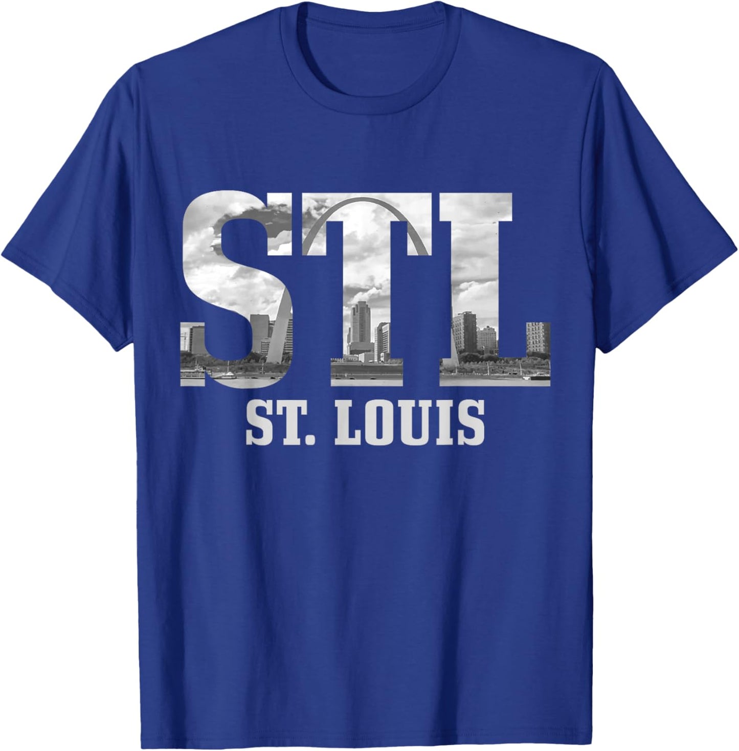 St. Louis STL Skyline Pride Missouri Vintage T-Shirt - T-Shirt | Royal