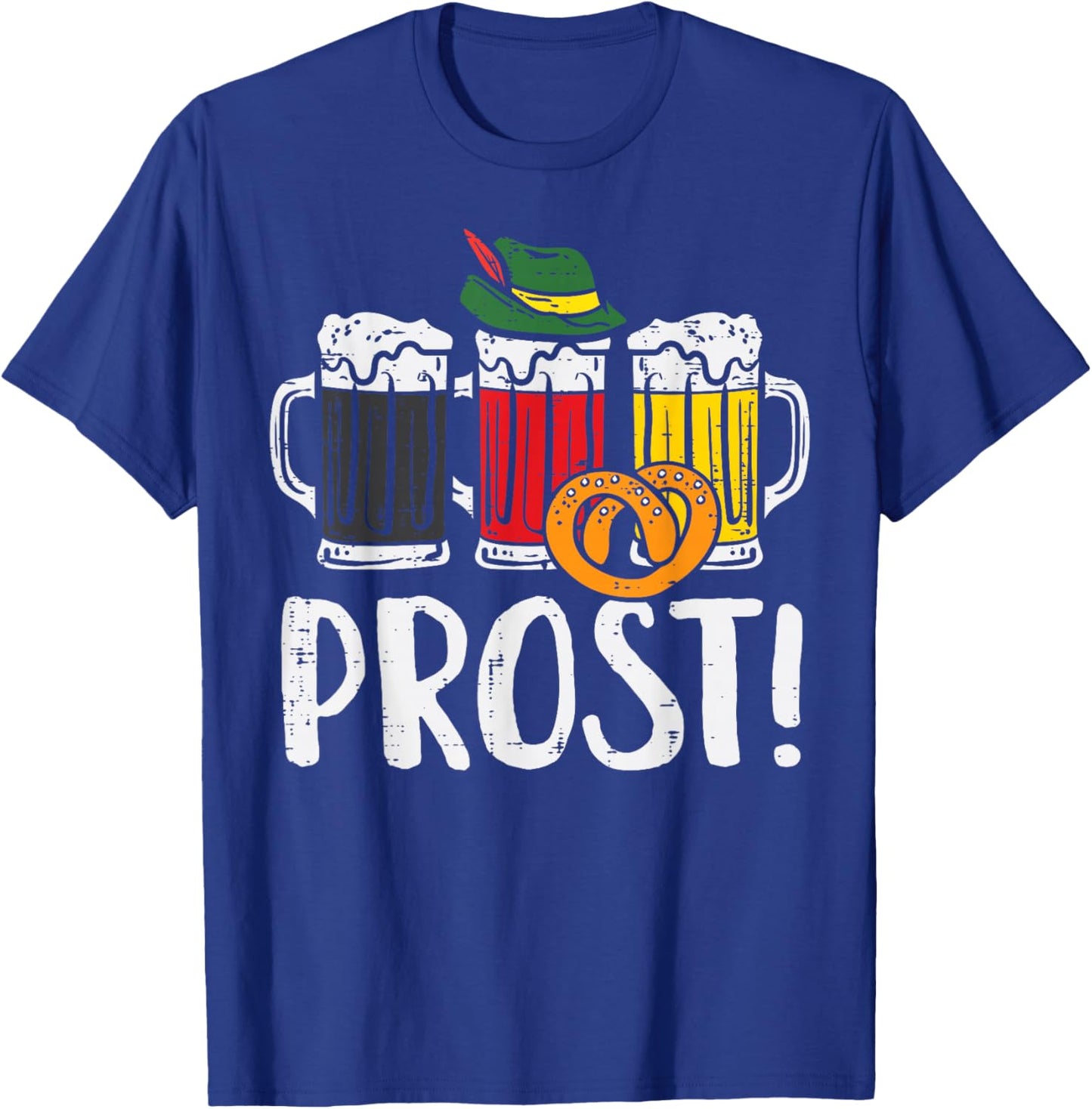 Prost Pretzel Bavarian Beers German Oktoberfest Men Women T-Shirt - T-Shirt | Royal