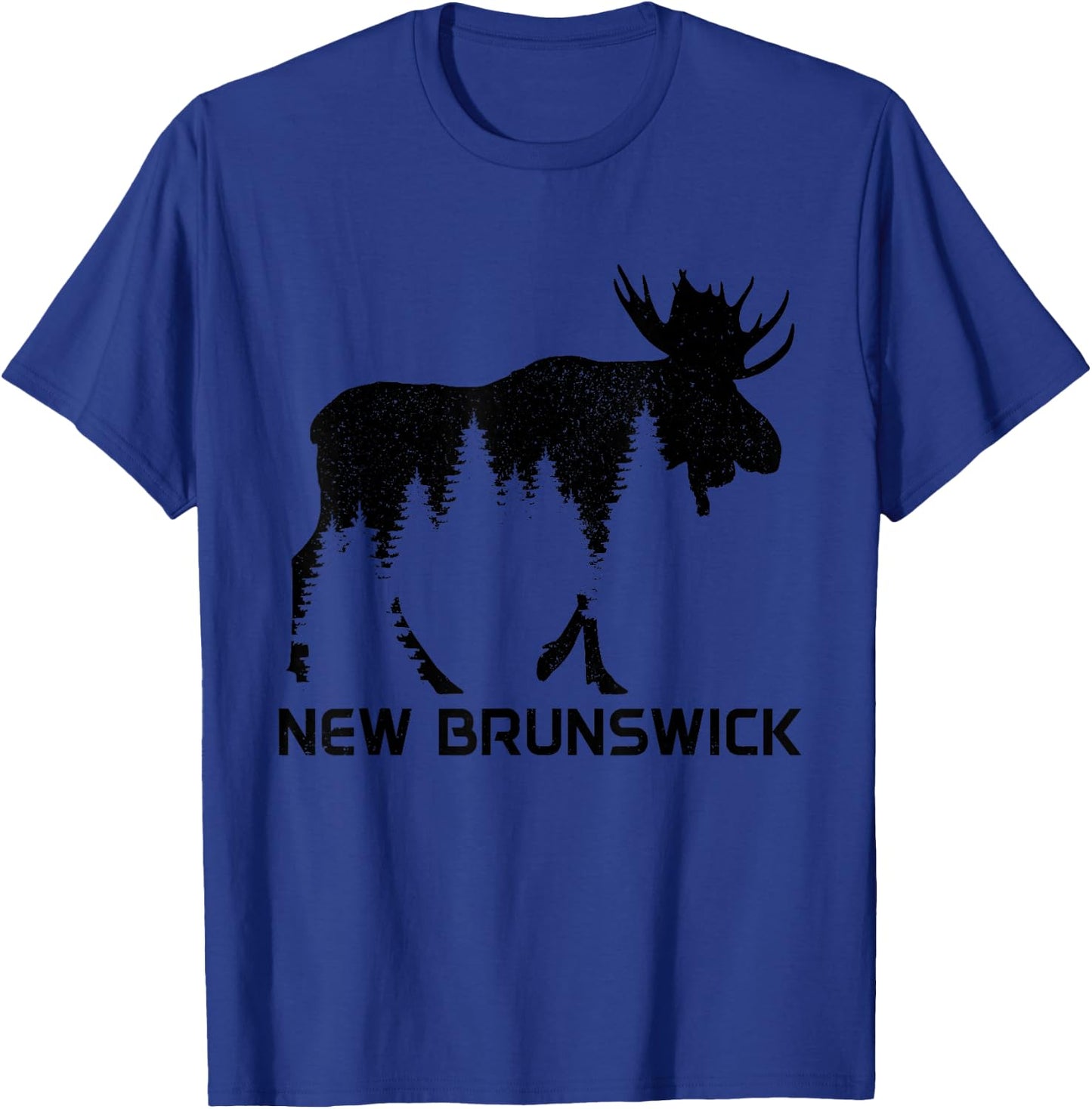 New Brunswick Canada Vintage Moose Souvenir T-Shirt - T-Shirt | Royal