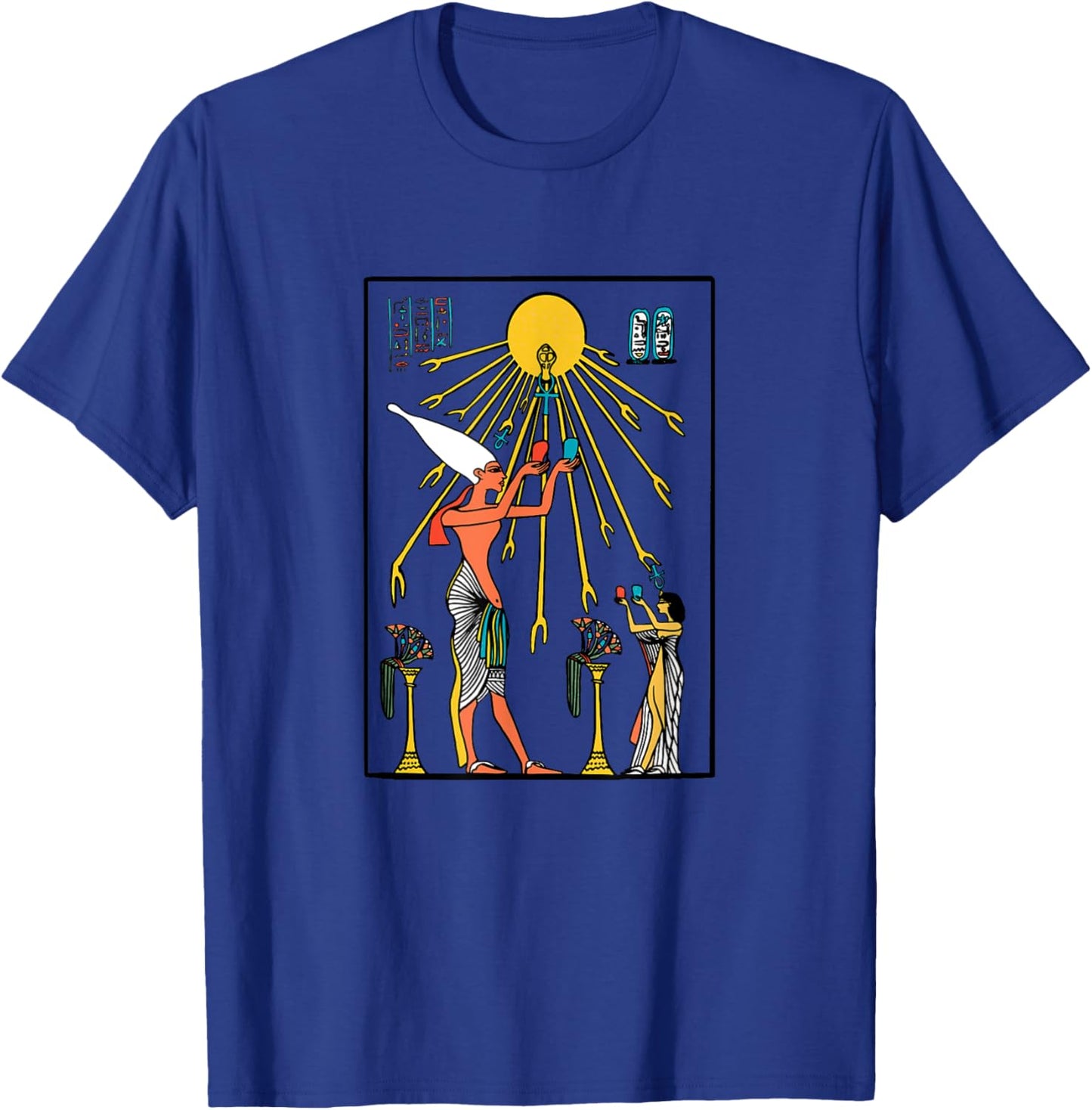 King of Egypt hieroglyph pyramids, priest Ra, Aten T-Shirt - T-Shirt | Royal