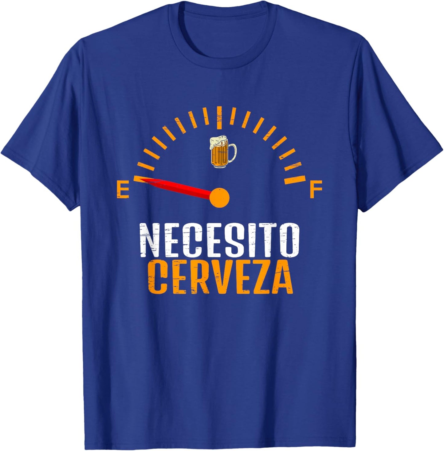 Necesito Cerveza Odometer Alcohol Drinking Beer Drunkard Pub T-Shirt - T-Shirt | Royal
