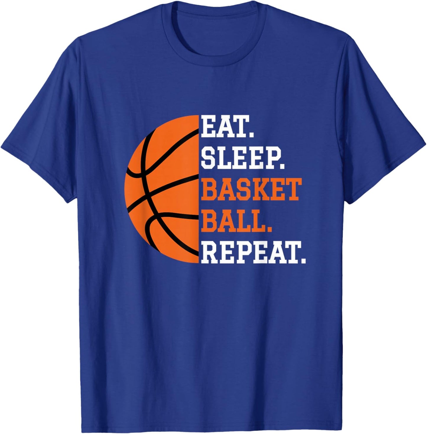 Basketball Player Boy Eat Sleep Basketball Repeat T-Shirt - T-Shirt | Royal