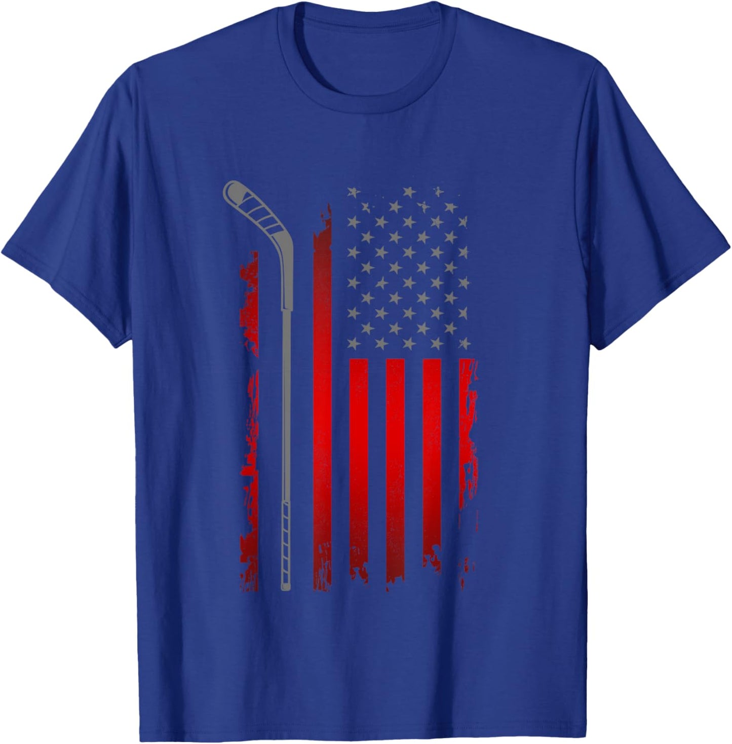 American Flag Hockey Apparel - Hockey Women Kids Men T-Shirt - T-Shirt | Royal
