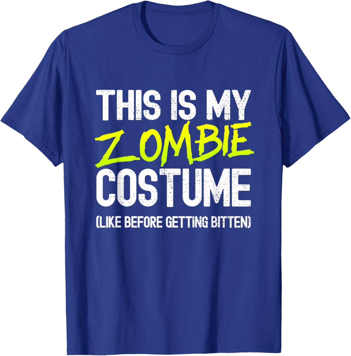 Zombie Costume Funny Easy Lazy Zombie Halloween Costume T-Shirt - T-Shirt | Royal