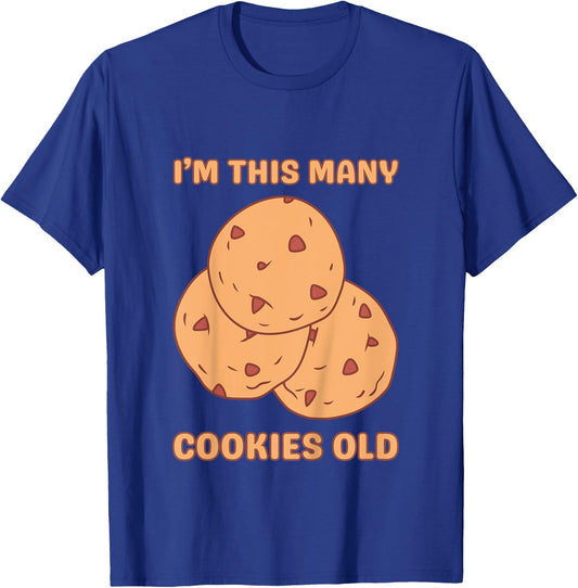 I'm This Many Cookies Old Cookie 3rd Birthday 3 Years Old T-Shirt - T-Shirt | Royal