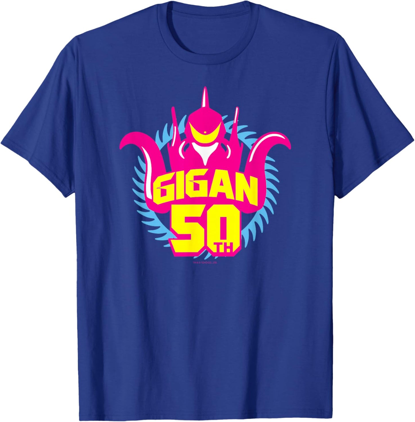 Godzilla Gigan 50th Anniversary Yellow Line Art T-Shirt - T-Shirt | Royal