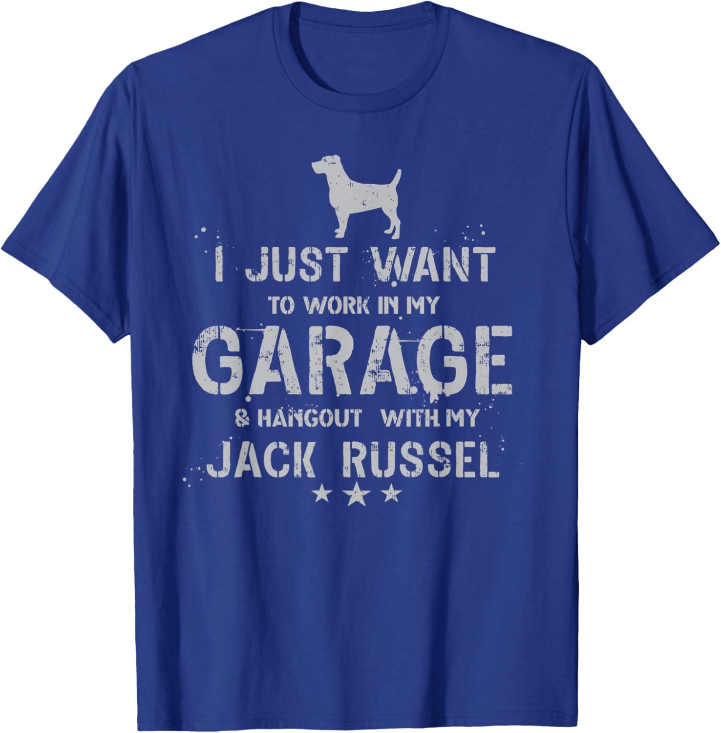 Funny Jack Russel Dad Garage Men Hang T-Shirt - T-Shirt | Royal