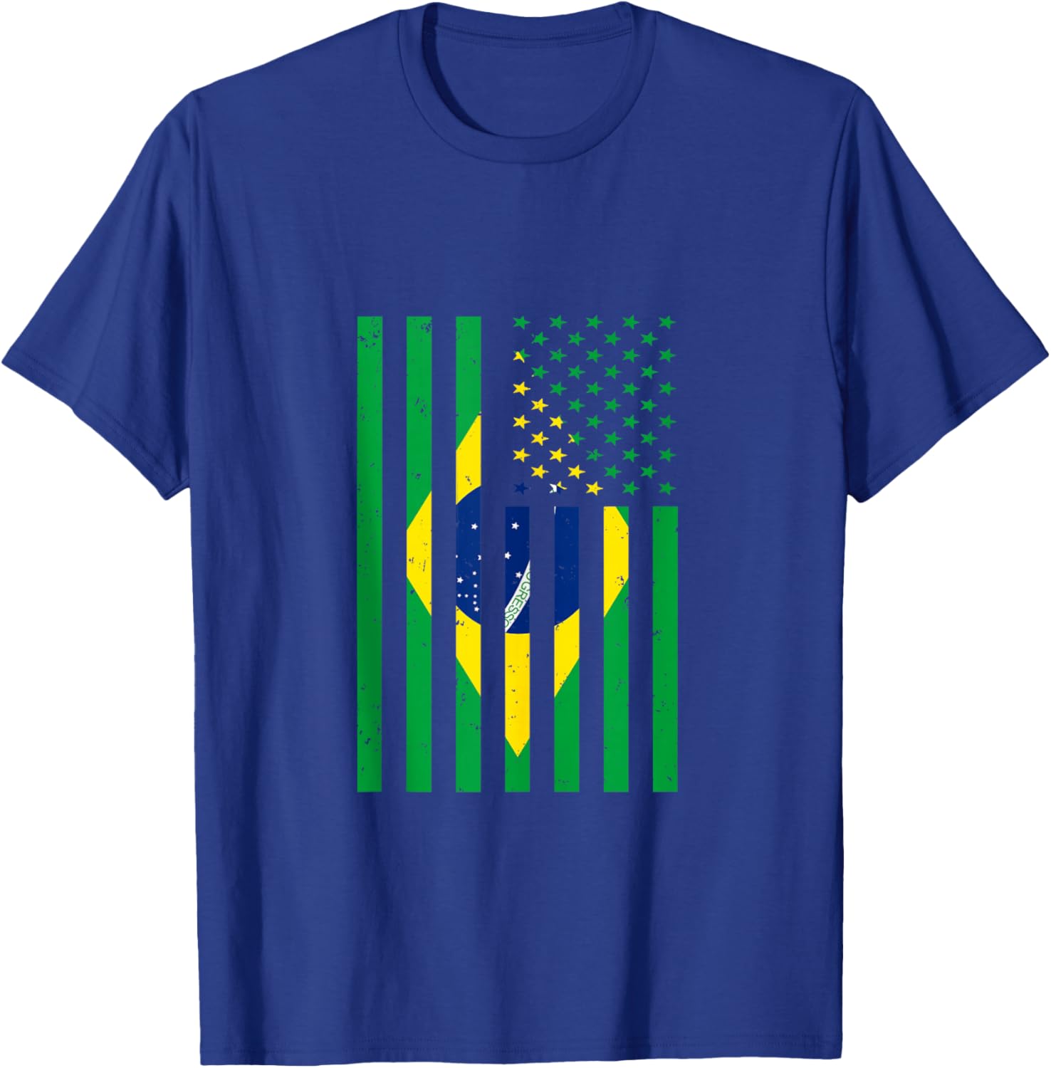 Brazil Shirt Brasil Soccer USA America Flag Jersey Men Women T-Shirt - T-Shirt | Royal