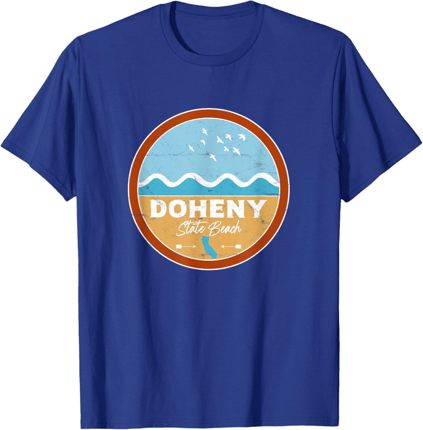 Doheny State Beach California CA Beach Lover Waves T-Shirt - T-Shirt | Royal