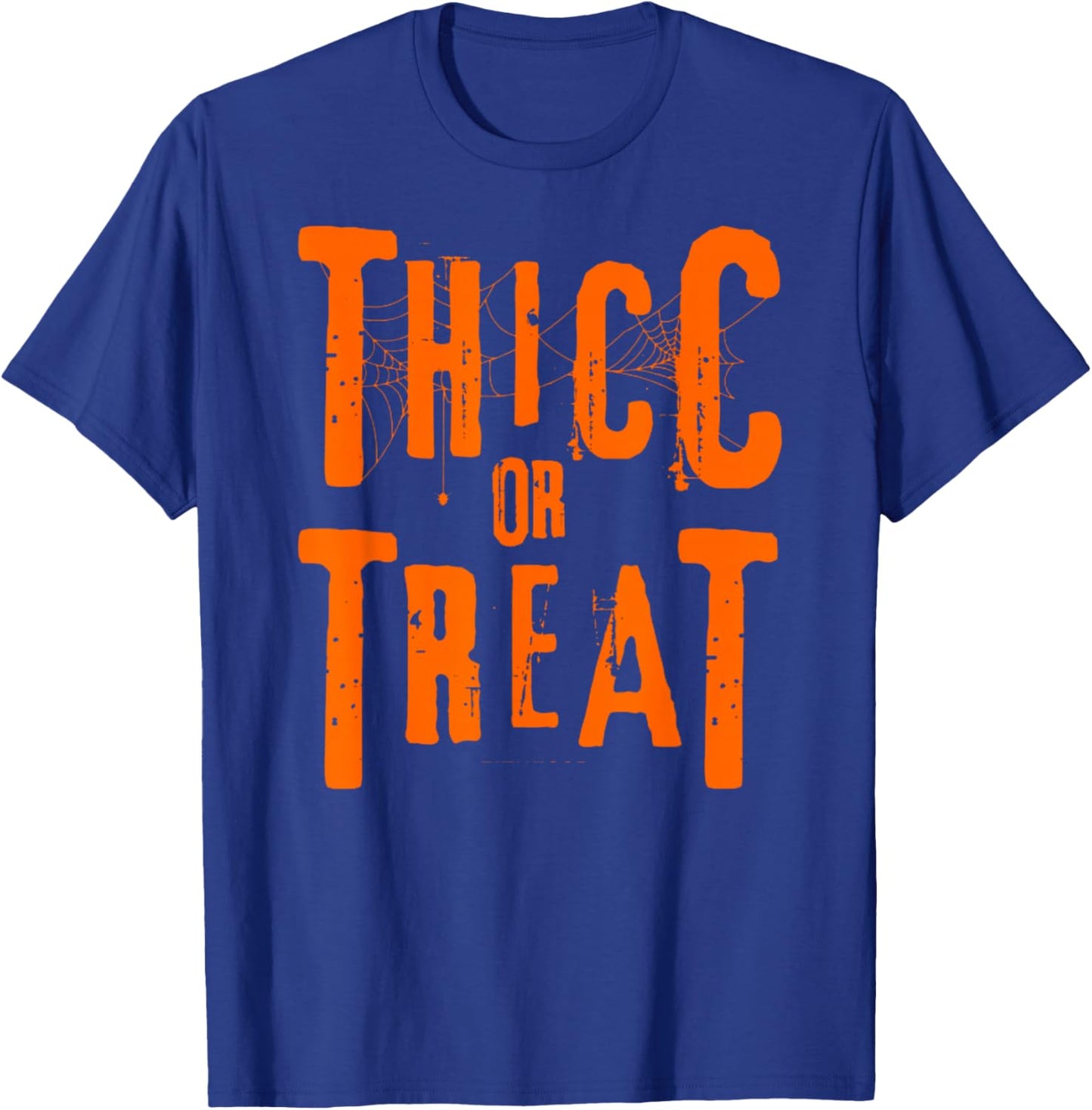 Thicc Or Treat Funny Halloween Workout Fitness Bodybuilding T-Shirt - T-Shirt | Royal