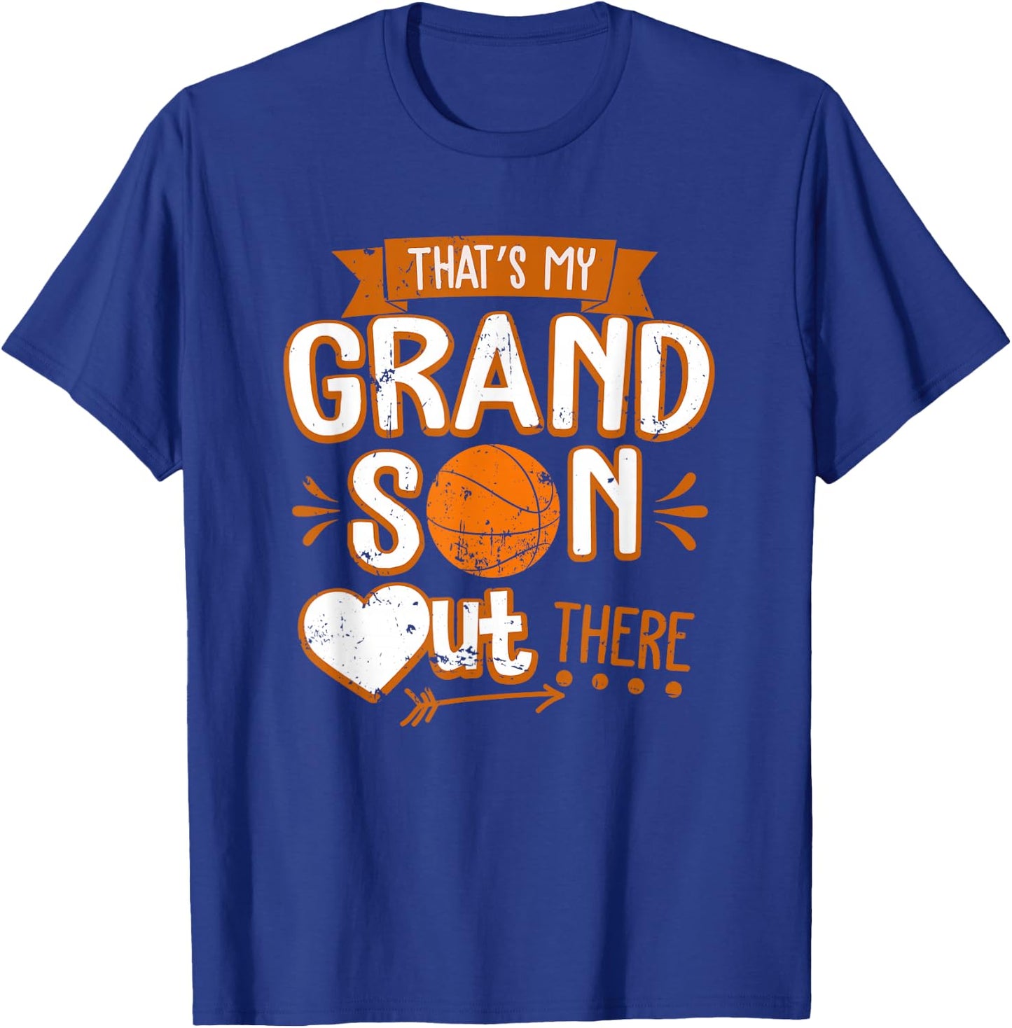That's My Grandson Out There Basketball Grandma Grandpa T-Shirt - T-Shirt | Royal