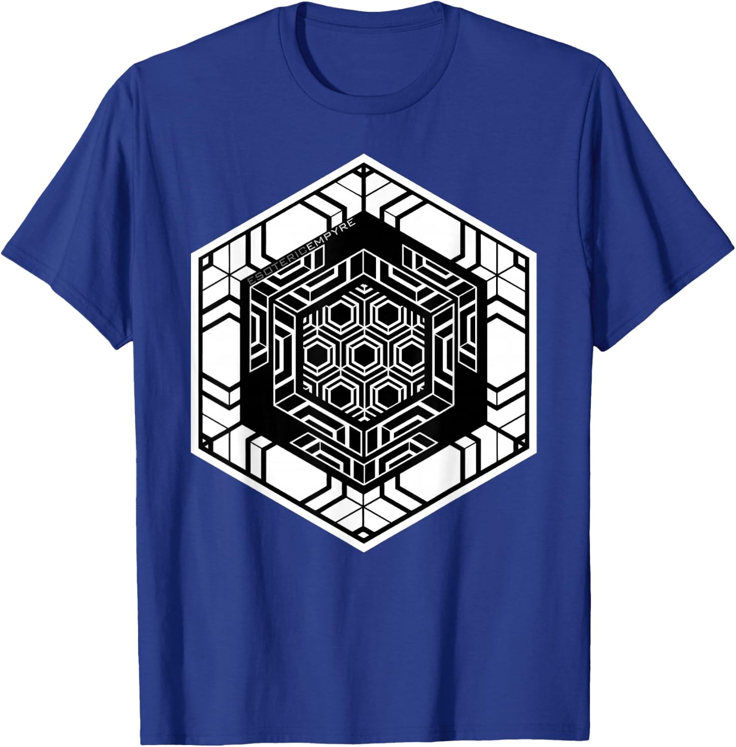 Sacred Geometry Hexagon Geometric Pattern T-Shirt - T-Shirt | Royal