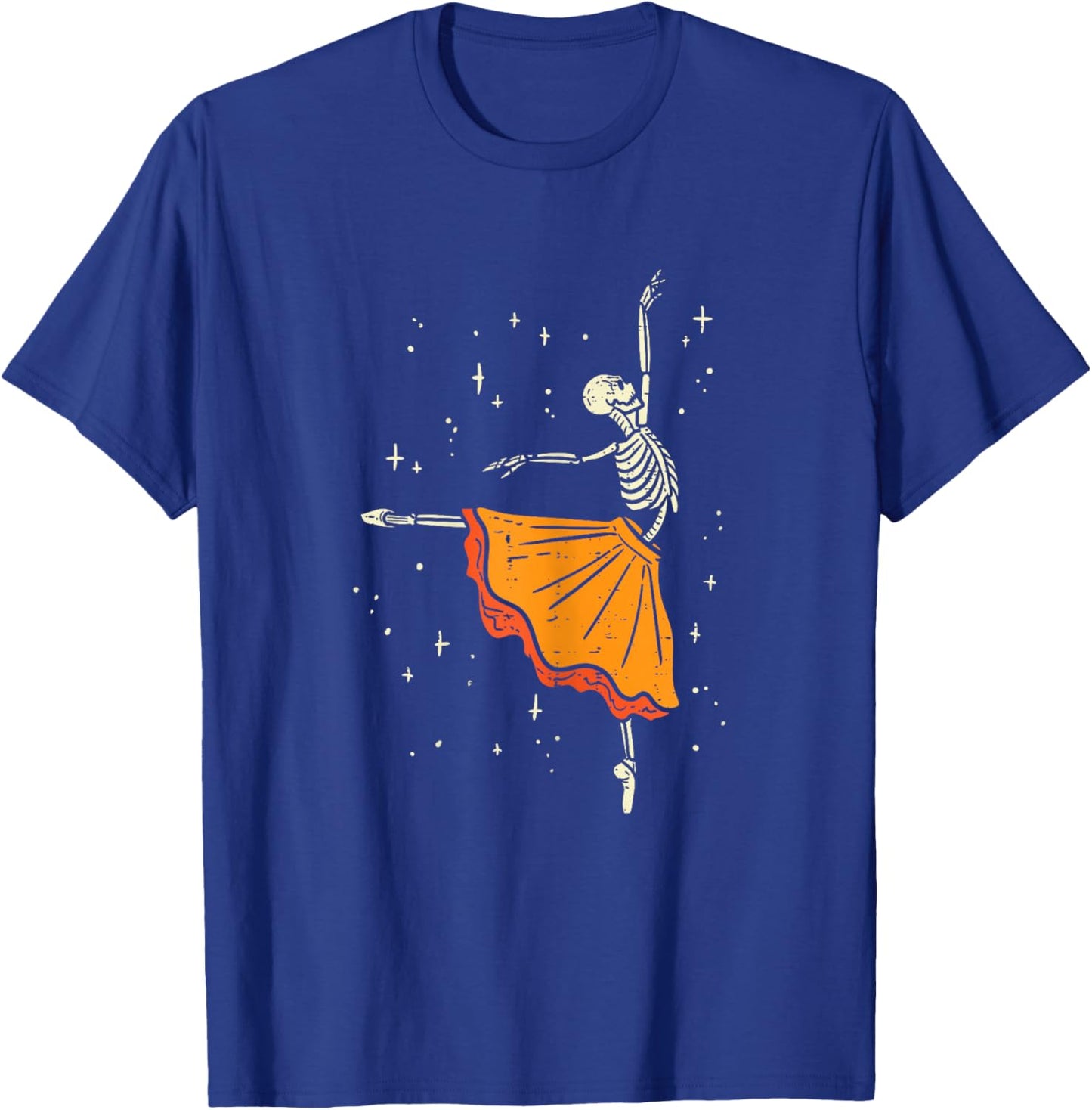 Dancing Skeleton Ballerina Ballet Dance Halloween Girl Women T-Shirt - T-Shirt | Royal