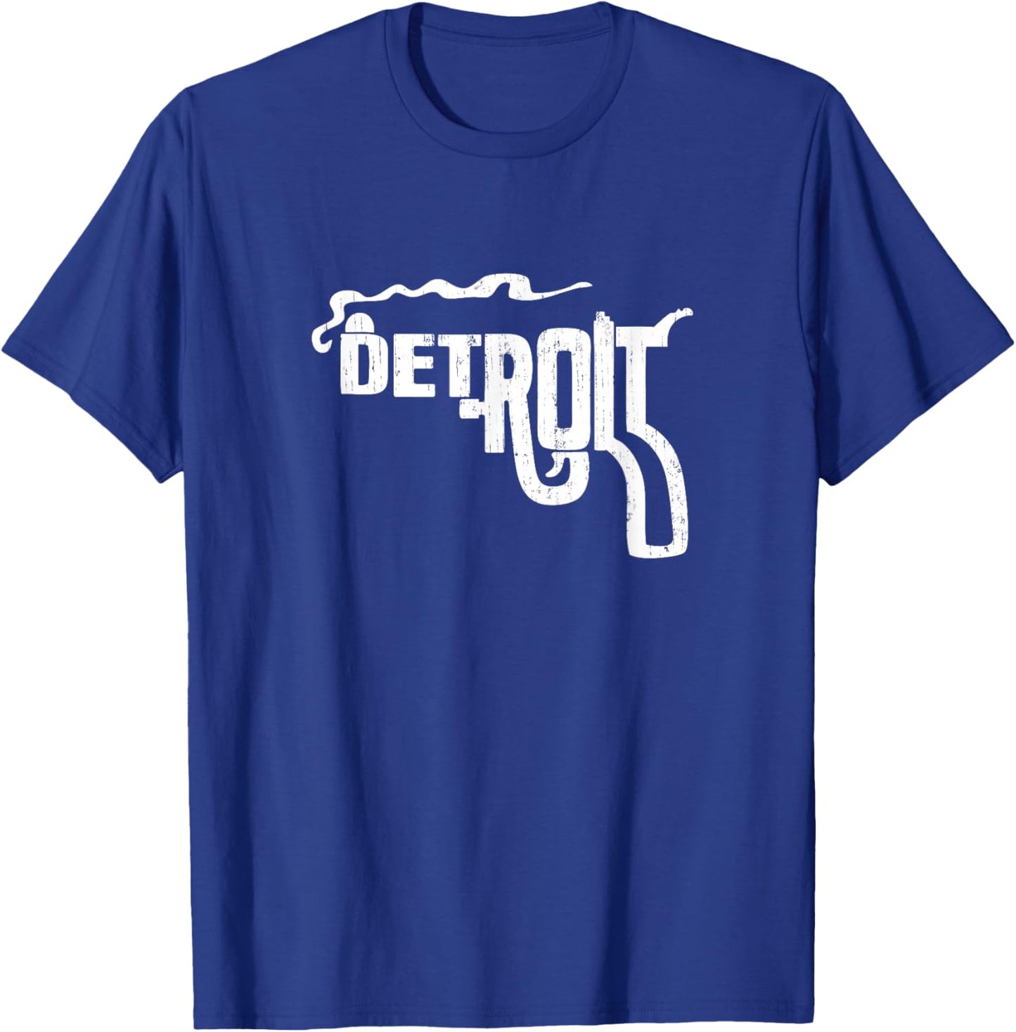 Detroit Smoking Gun Vintage T-Shirt - T-Shirt | Royal